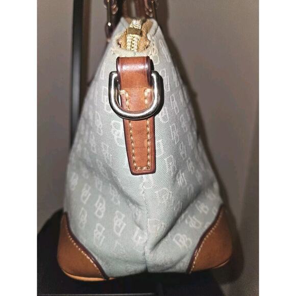 Dooney Bourke Charlie Satchel Canvas Crossbody Handbag Signature Logo Purse - Picture 6 of 16